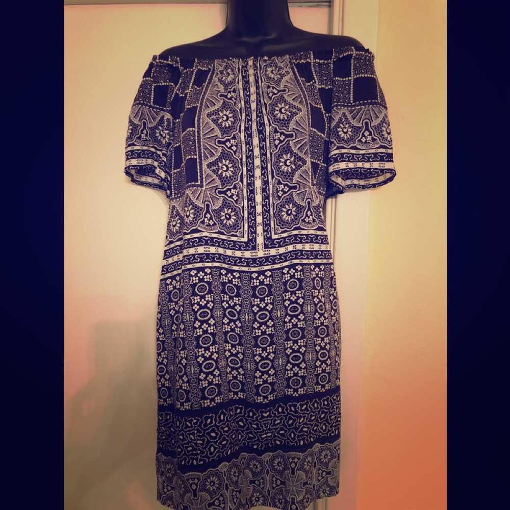 Anthropologie easy wear print dress